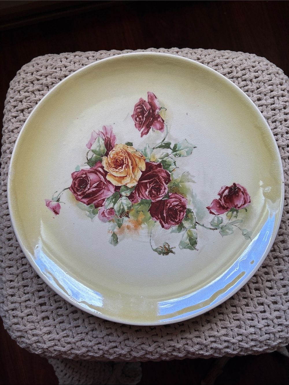 Vintage 1909-1929 Dresden Porcelain Floral Rose Bouquet Dinnerware